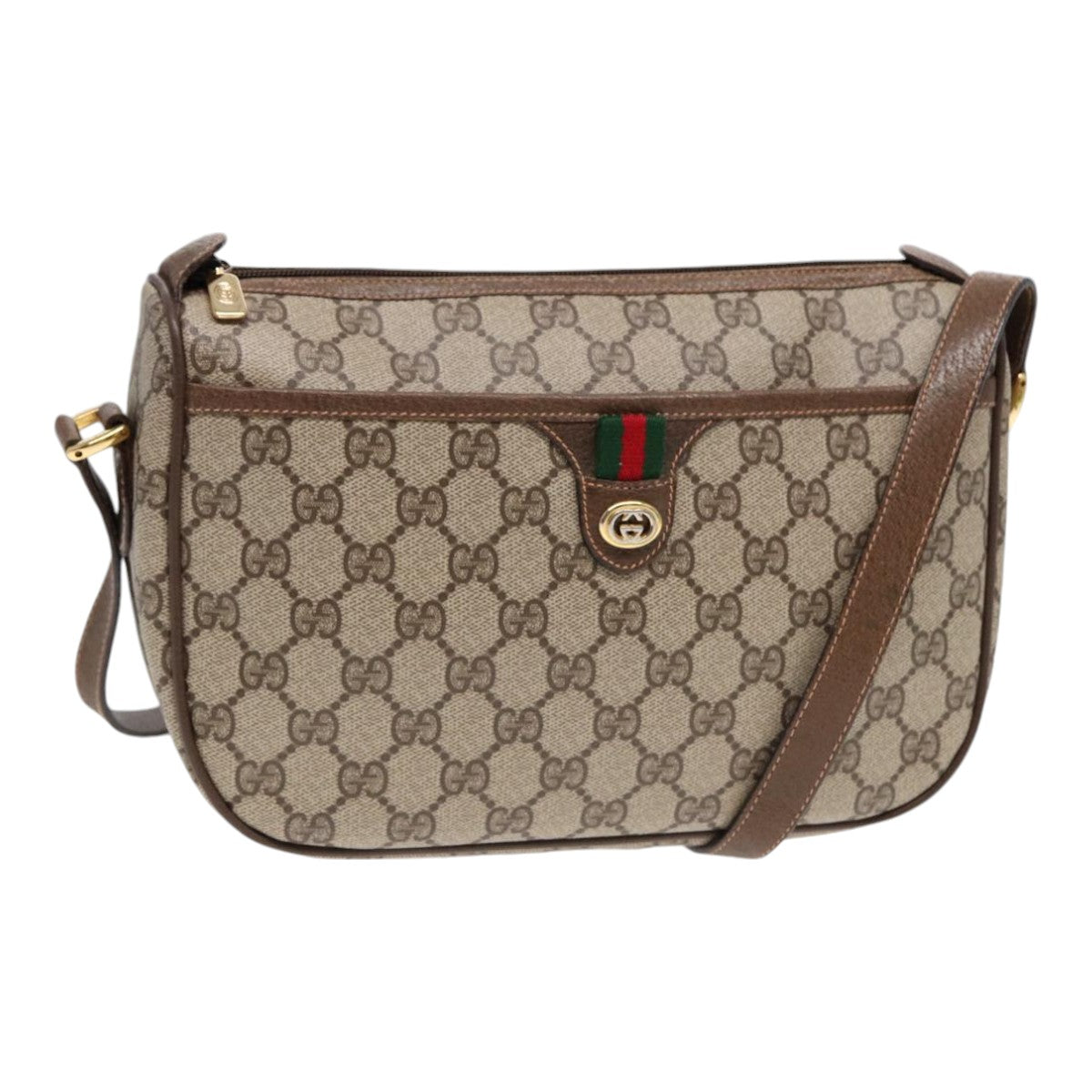 Gucci Leather Canvas Shoulder Bag