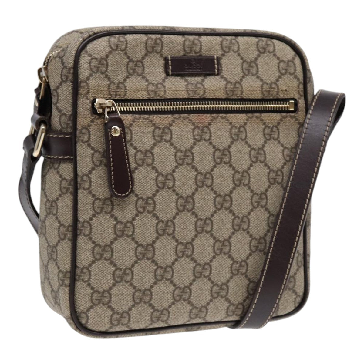 Gucci Leather Canvas Shoulder Bag