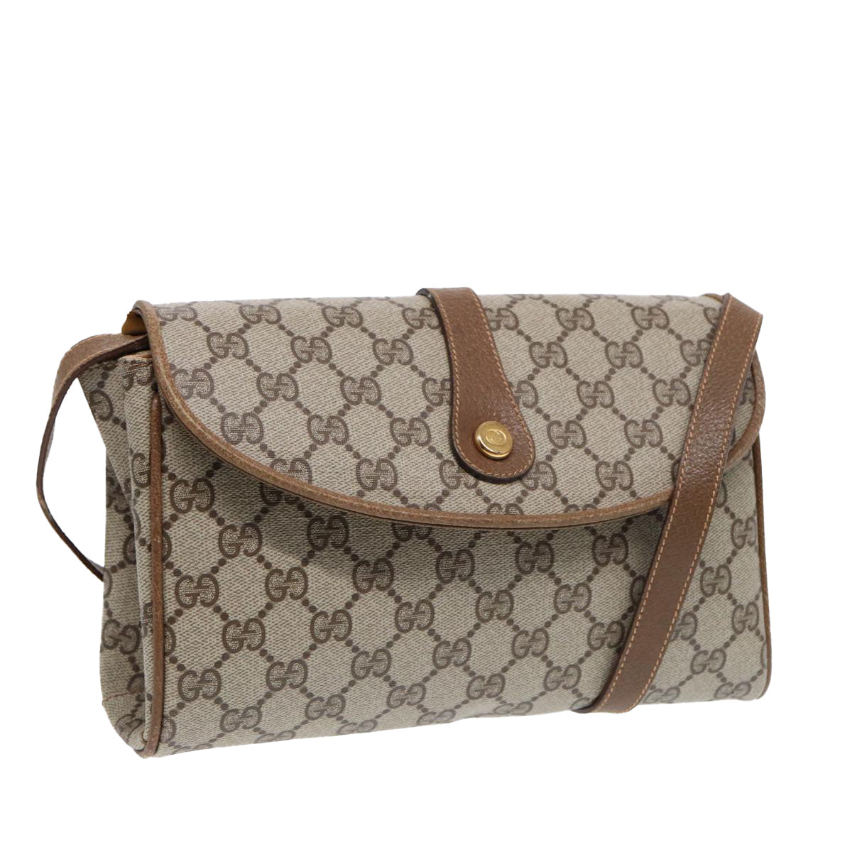 Gucci Leather Canvas Shoulder Bag