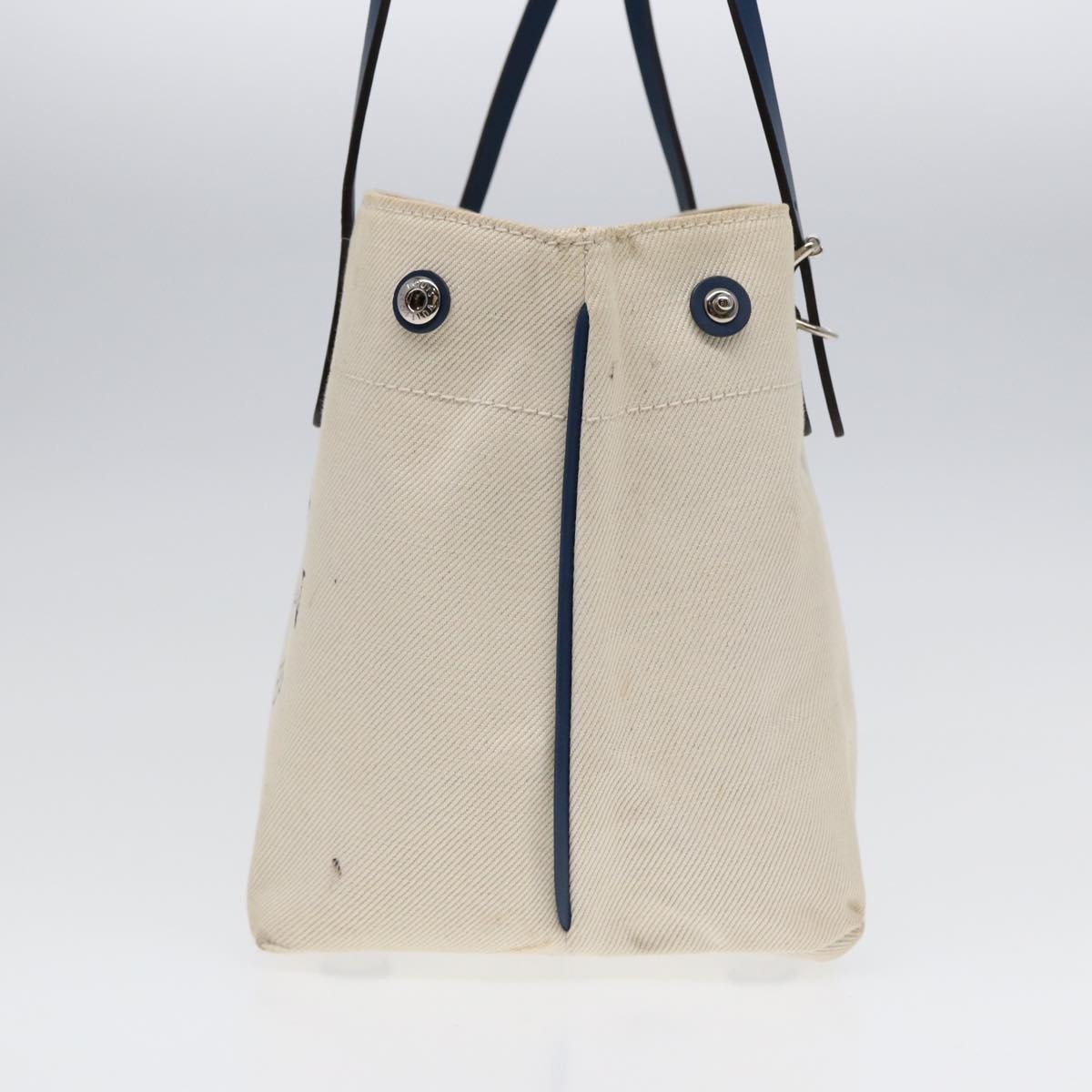 LOUIS VUITTON Cabas PM Tote Bag Canvas White Blue M94504 LV Auth ep5538
