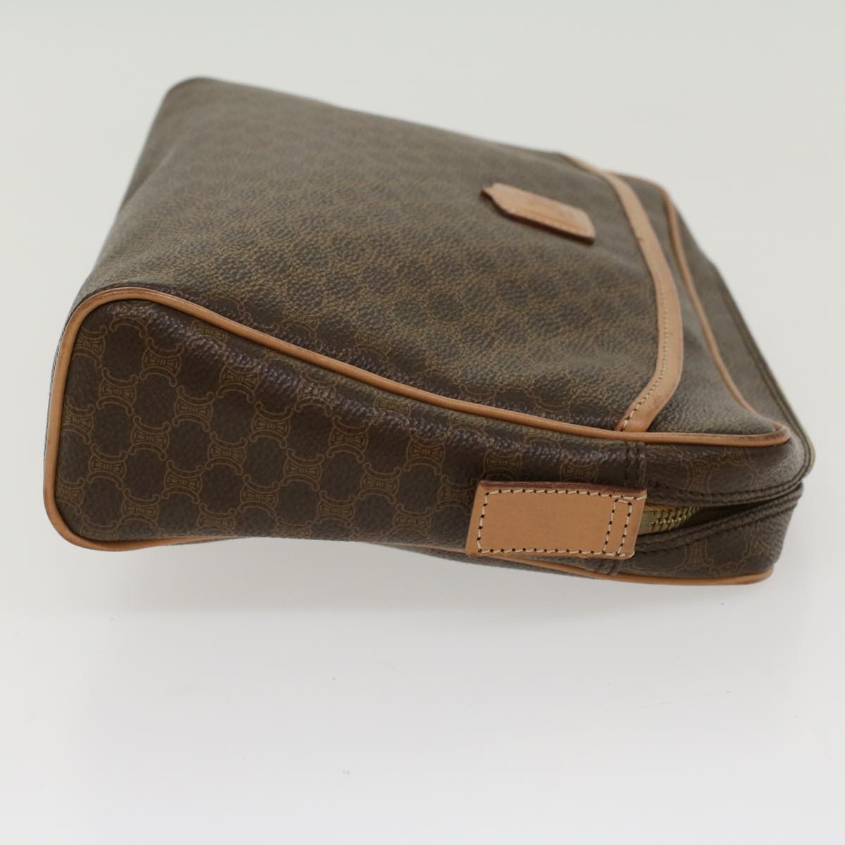 Luxury CELINE Macadam Canvas Clutch Bag PVC Leather Brown  ep963