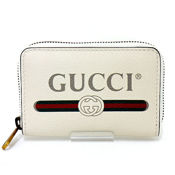 GUCCI Coin case 496319 leather white Sherry line
