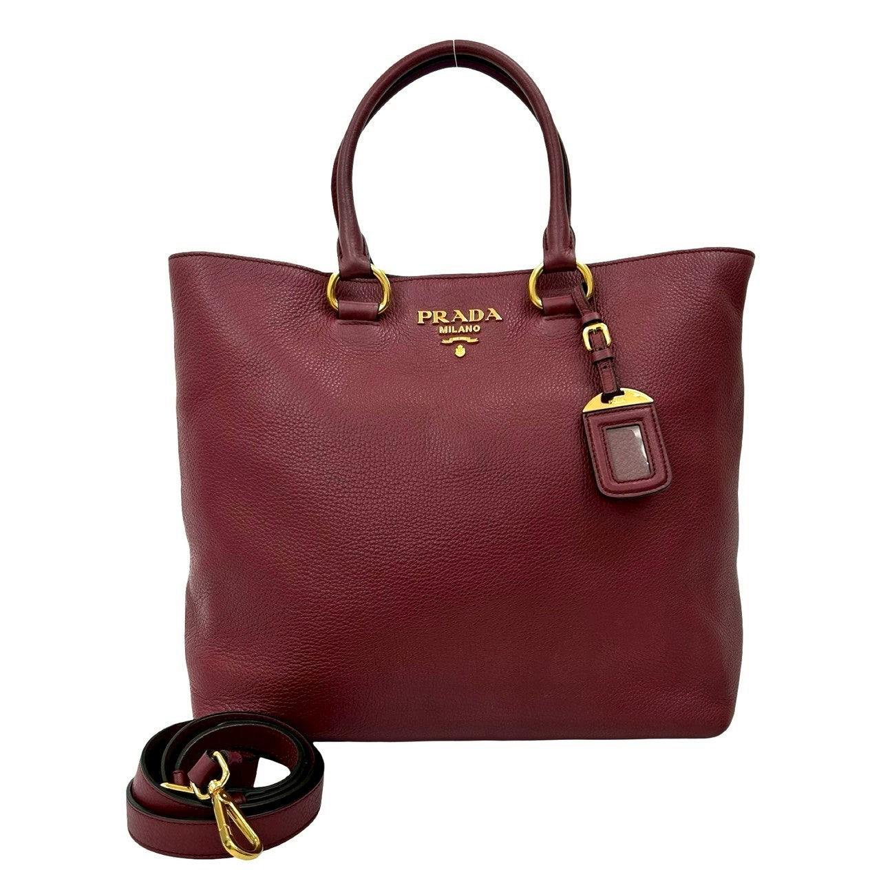 Prada Leather 2way Tote Bag