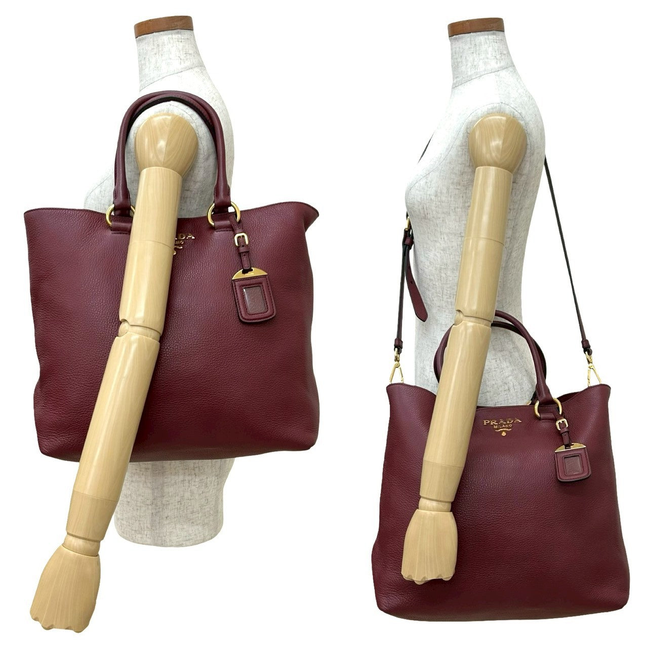 Prada Leather 2way Tote Bag