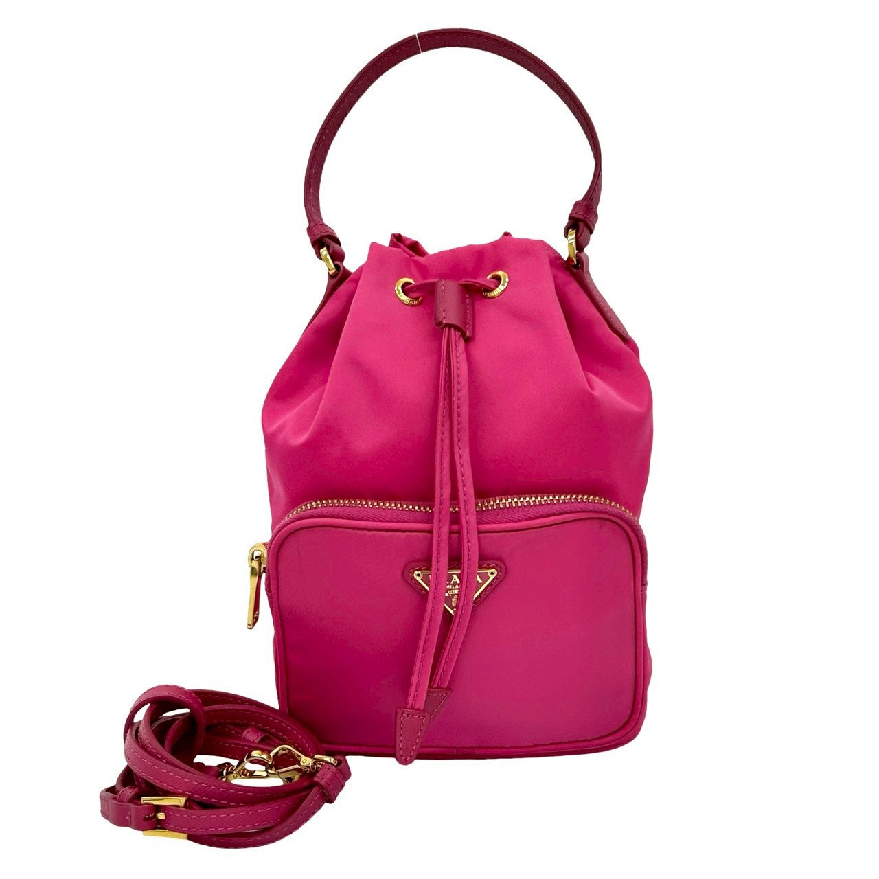 Prada Duet Nylon Leather 2way Shoulder Bag