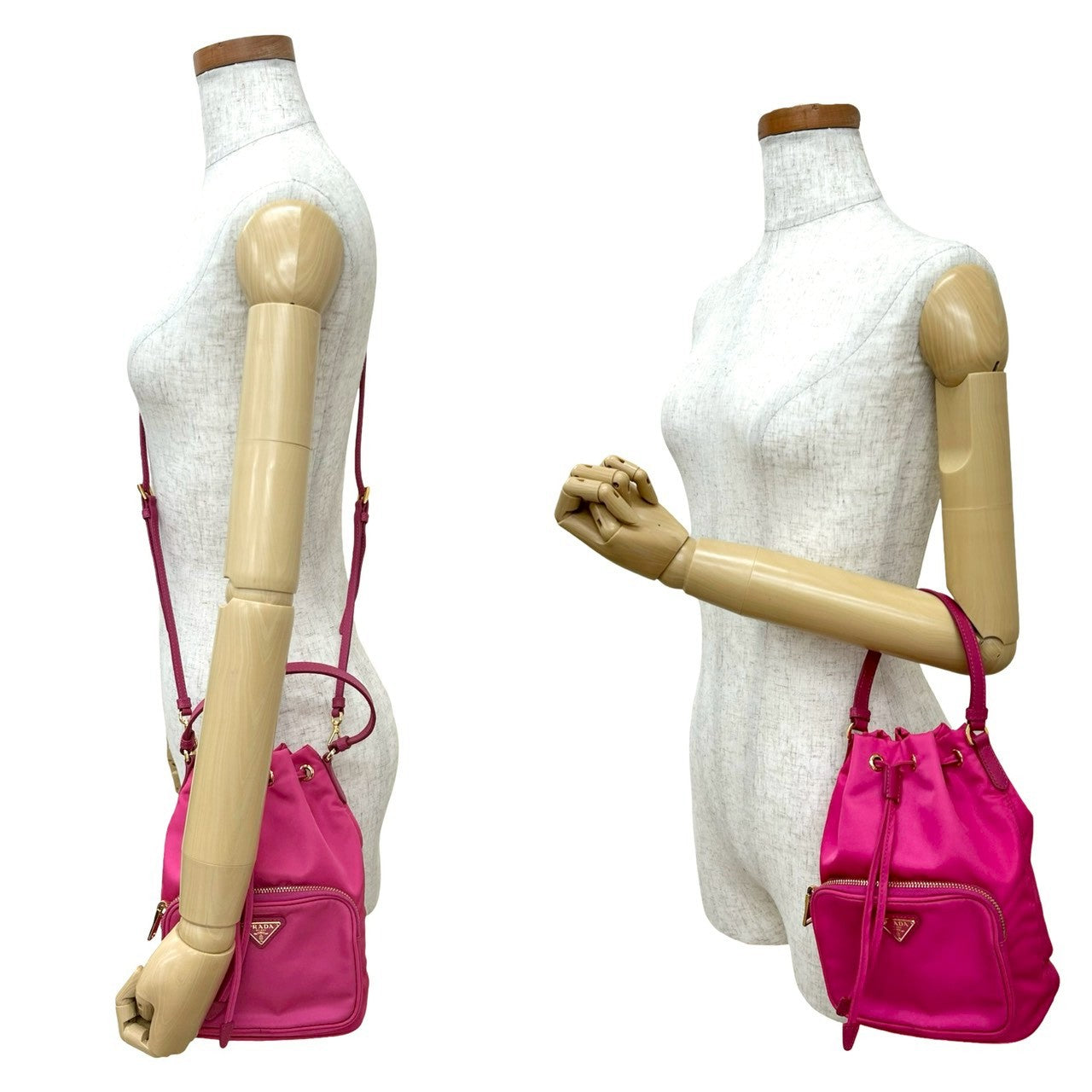 Prada Duet Nylon Leather 2way Shoulder Bag