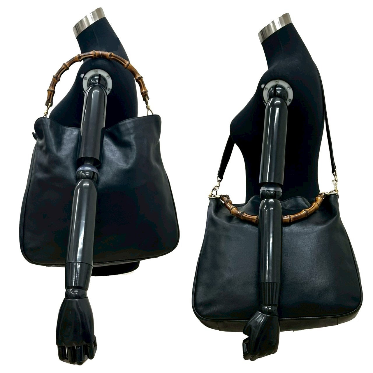Gucci Bamboo Leather 2way Shoulder Bag