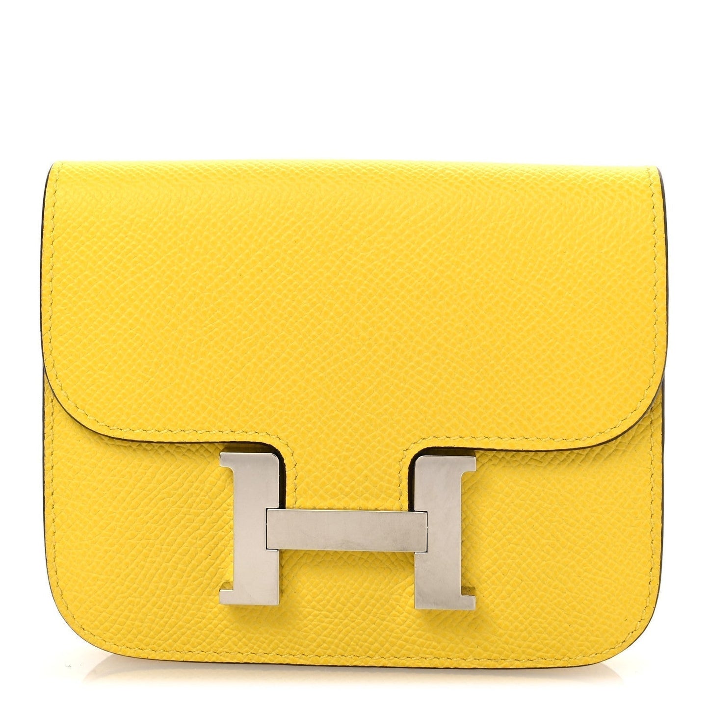 Hermes Epsom Constance Slim Wallet Jaune de Naples