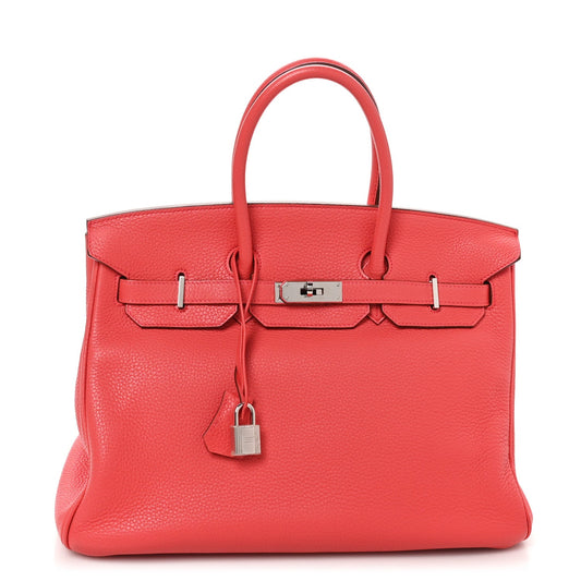 Hermes Taurillon Clemence Birkin 35 Bougainvillea
