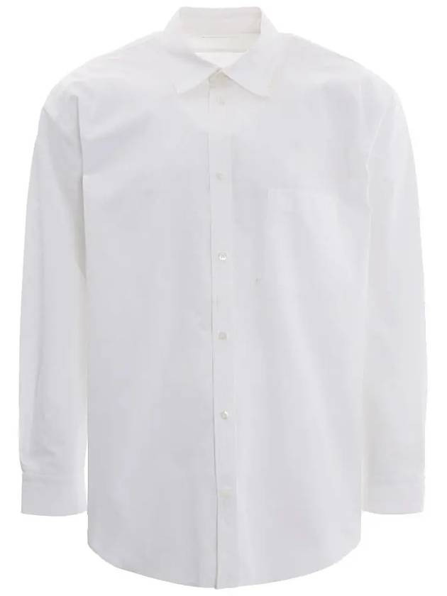 Luxury Balenciaga Trending 2026 Logo Pocket Long Sleeve Shirt White