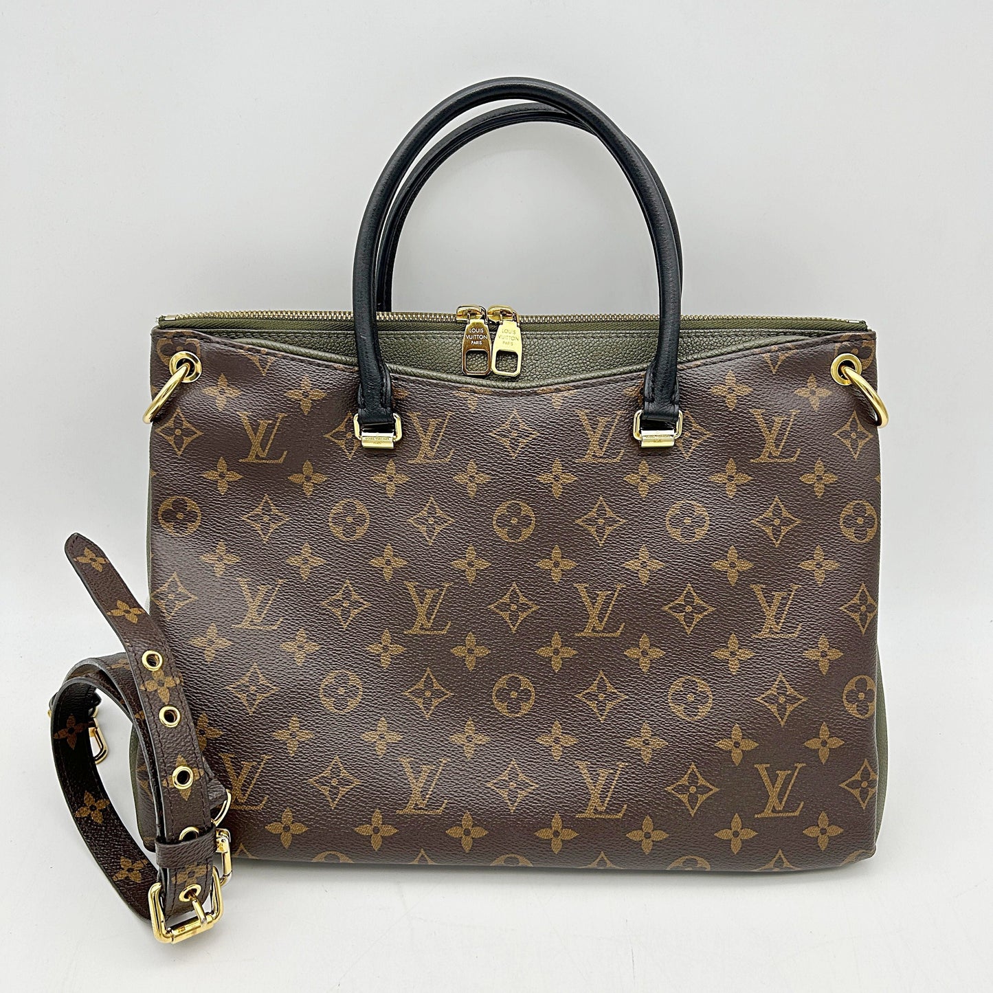Louis Vuitton Monogram Pallas MM - Brown Handle Bags, Handbags LA30082