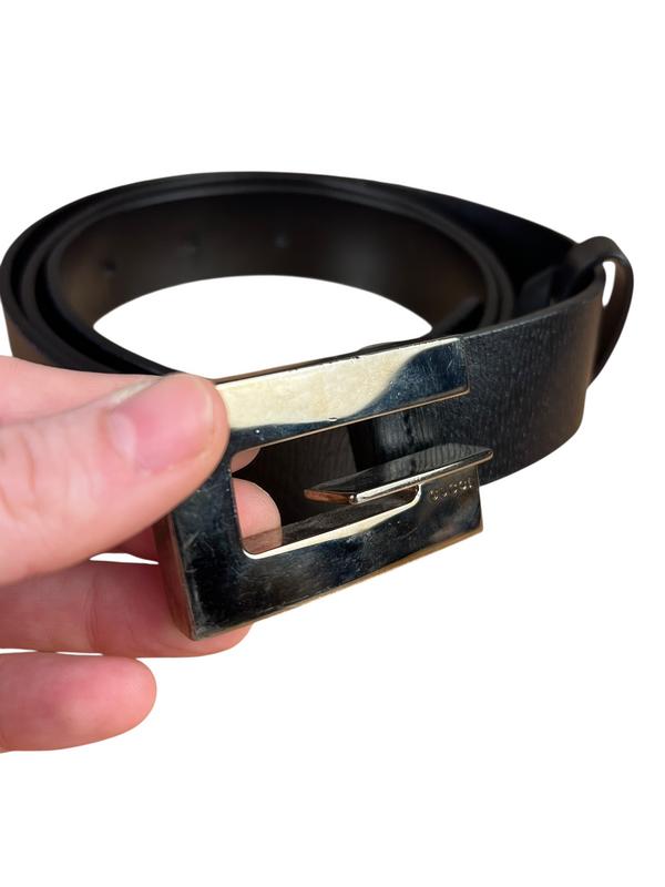 Gucci G Logo Leather Belt