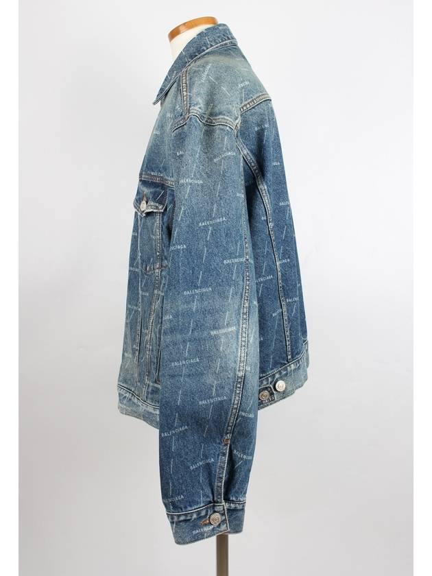 Luxury Balenciaga Trending 2026 Multi logo denim jacket 50