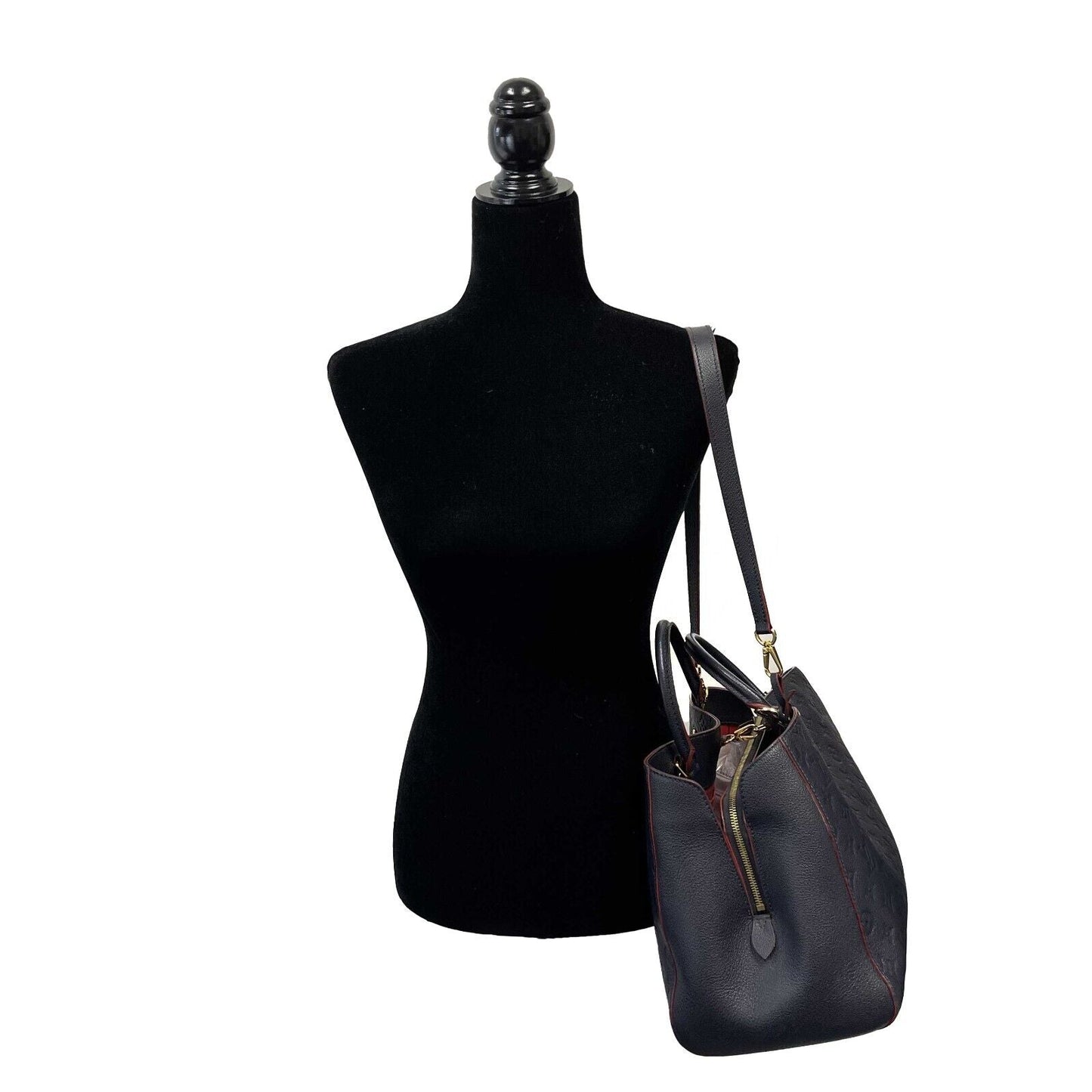 LOUIS VUITTON - Montaigne GM Dark Navy Monogram - Top Handle W/ Shoulder Strap Shoulder Bag