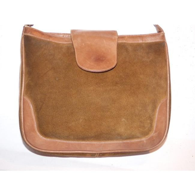 Gucci Vintage Designer Purses Brown Suede Hobo Bag