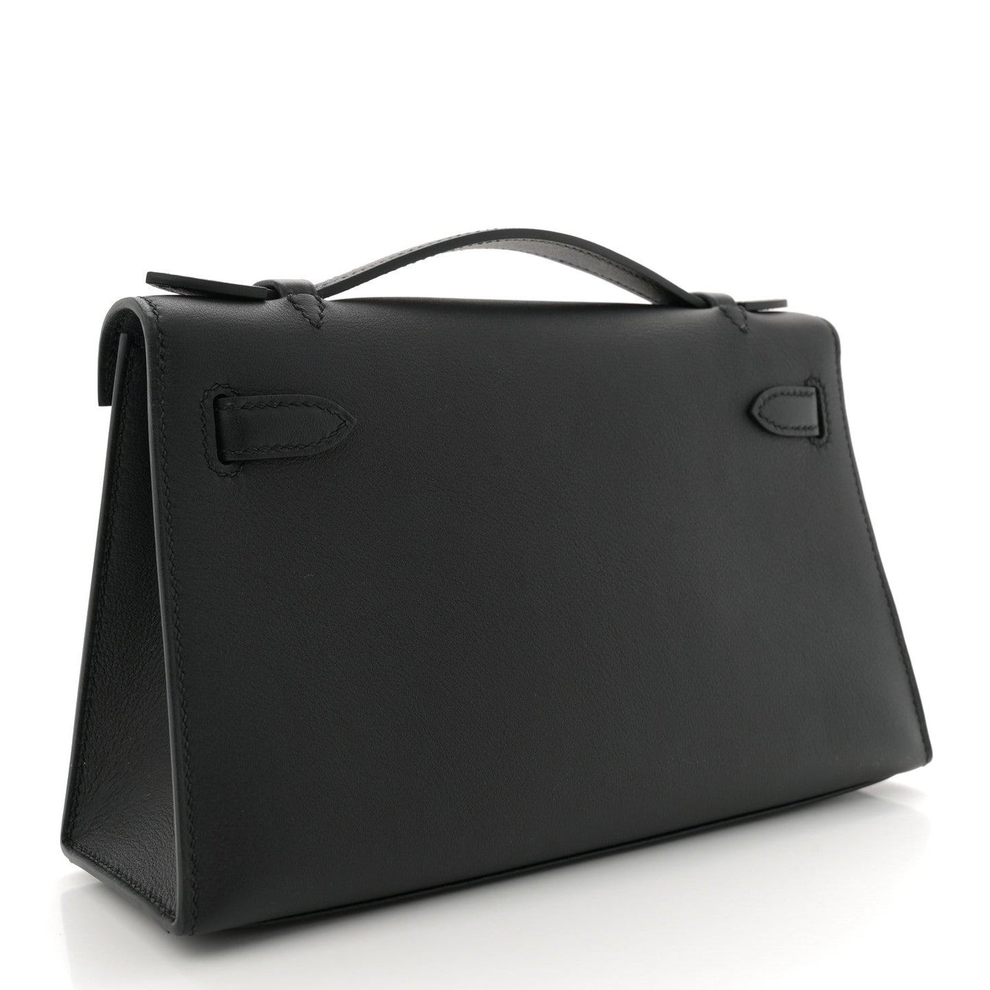 Hermes Swift Kelly Pochette Clutch Black