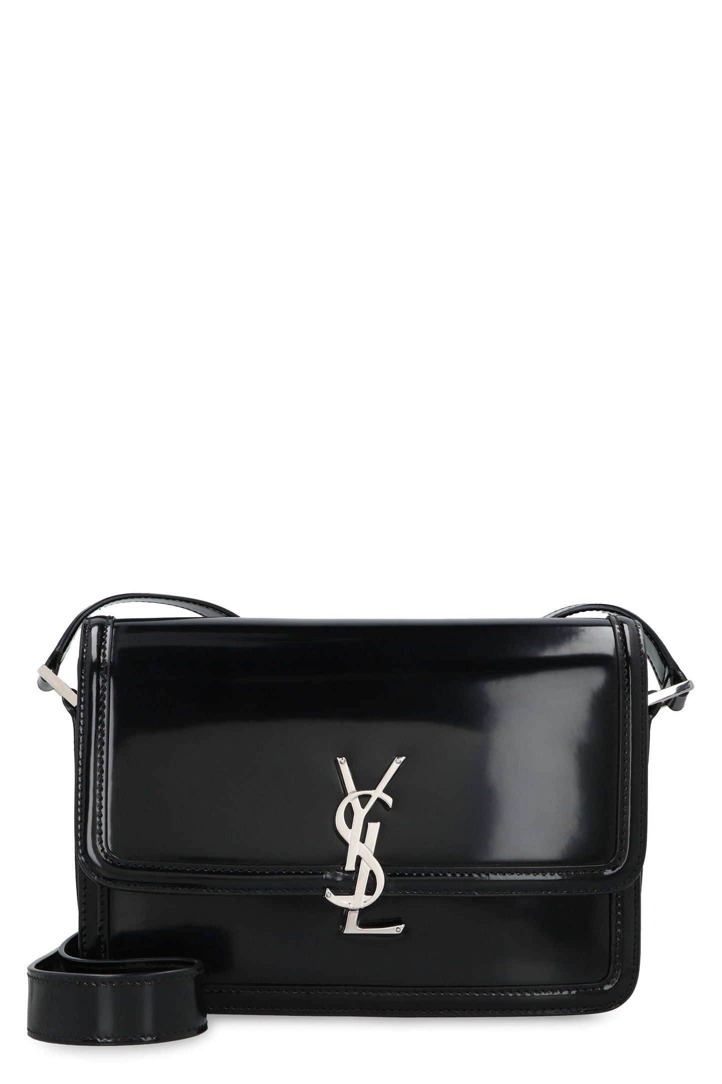 Luxury Saint Laurent Trending 2025 Men's Solferino Leather Messenger Bag in Black | 711039AAB9H Color 1000