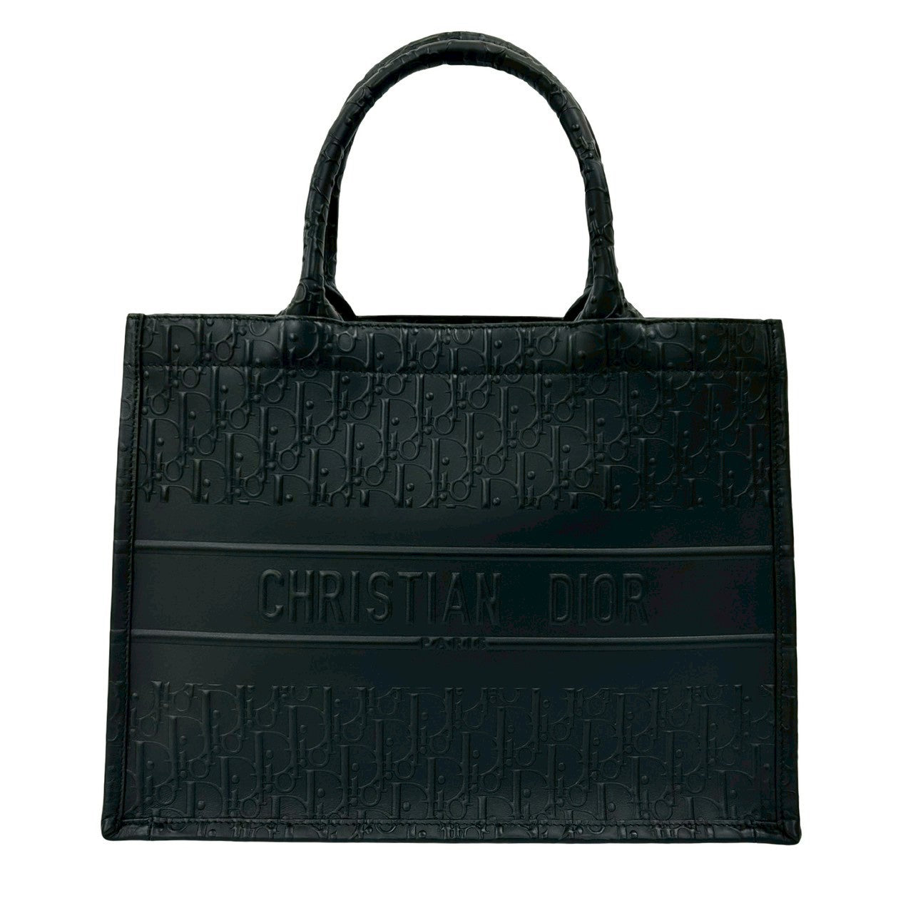 Christian Dior Book Tote Oblique Leather Tote Bag