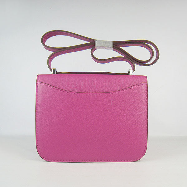 Luxury Hermes Constance Cowskin Leather Bag H017 peach silver
