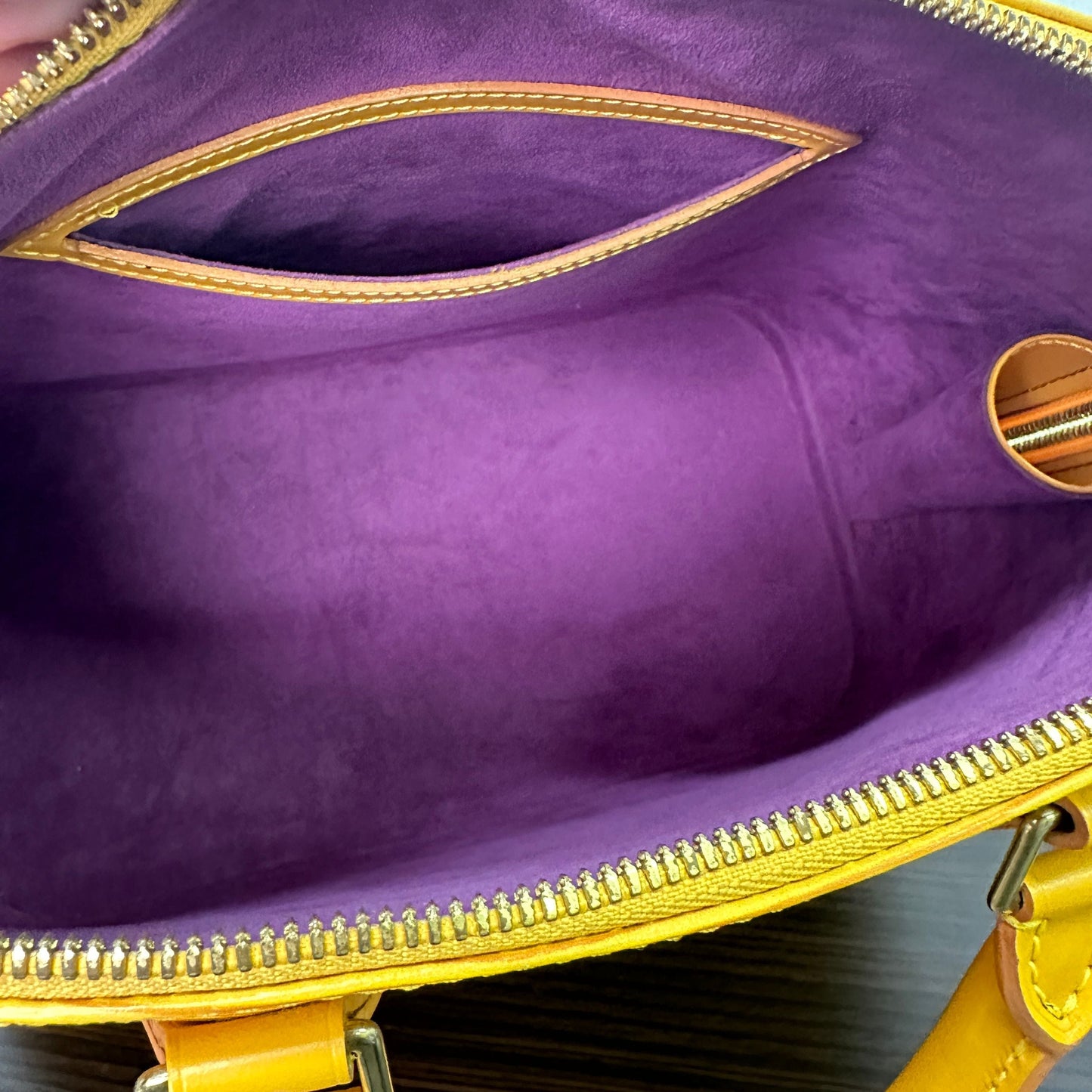 Louis Vuitton | Bags | Louis Vuitton Leather Handbag Sablon Yellow Epi LB120840