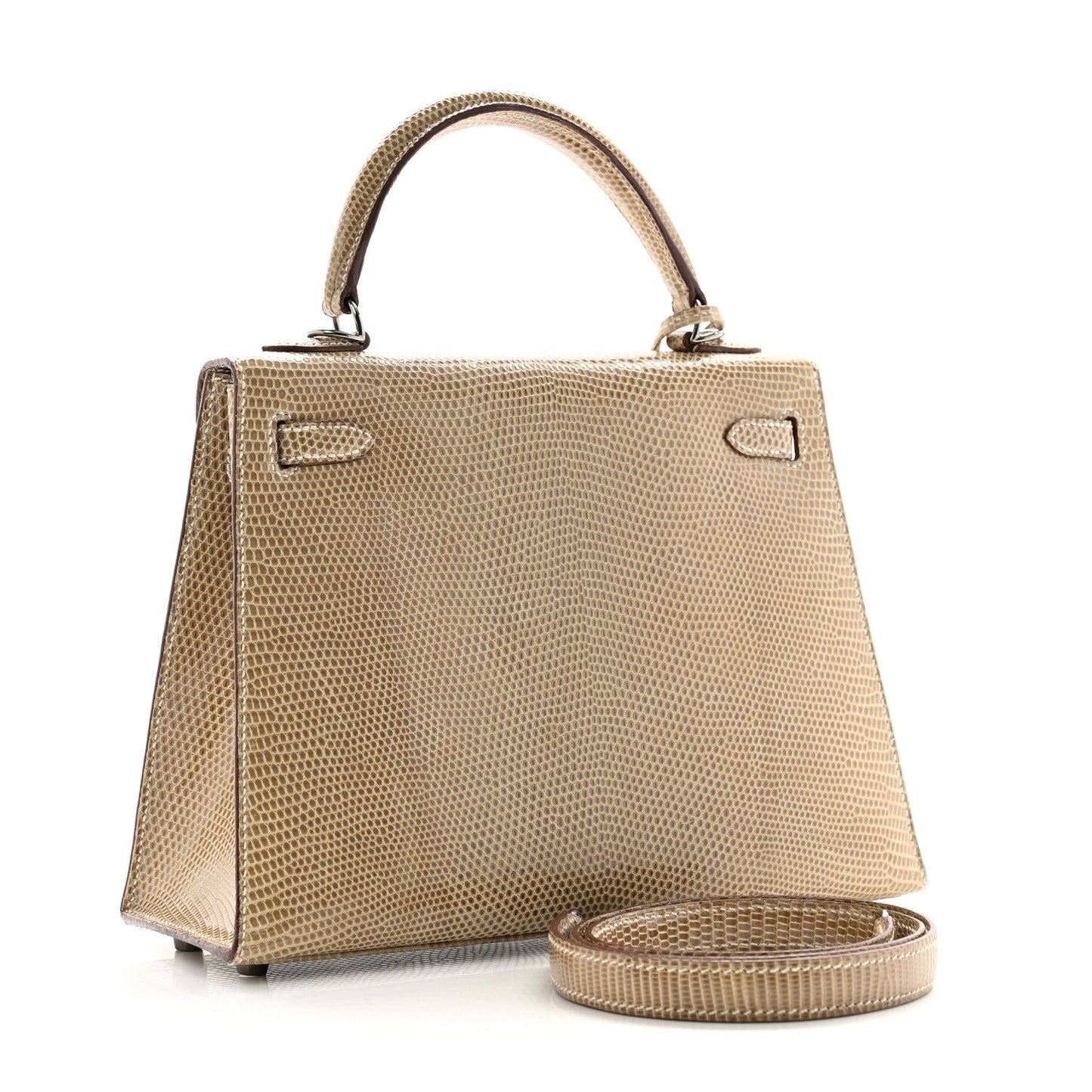 Hermes Lizard Niloticus Kelly Sellier 25 Ficelle