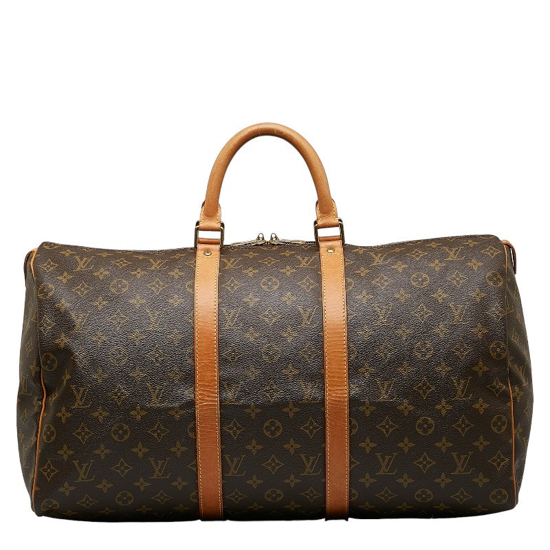 Louis Vuitton Monogram Keiphorus 50 Boston Bag Shoulder Bag 2WAY M41426 Brown PVC Leather Louis Vuitton