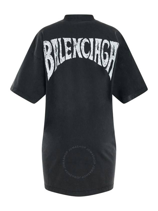 Luxury Balenciaga Trending 2026 Women's BLACK logo print t-shirt 739037 TPVU4 1569