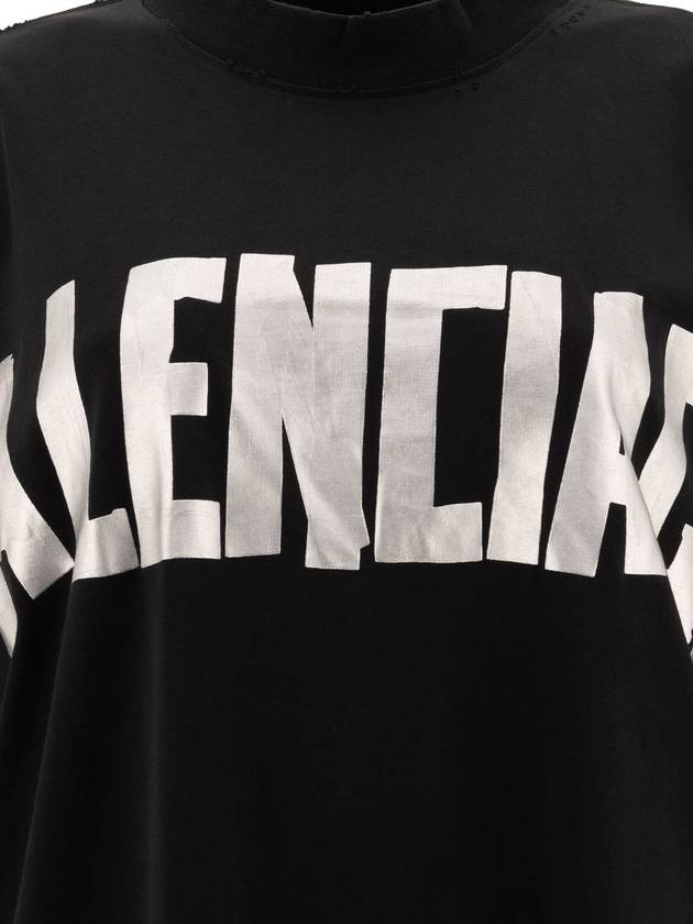 Luxury Balenciaga Trending 2026 Logo Print T-Shirt Short Dress Black