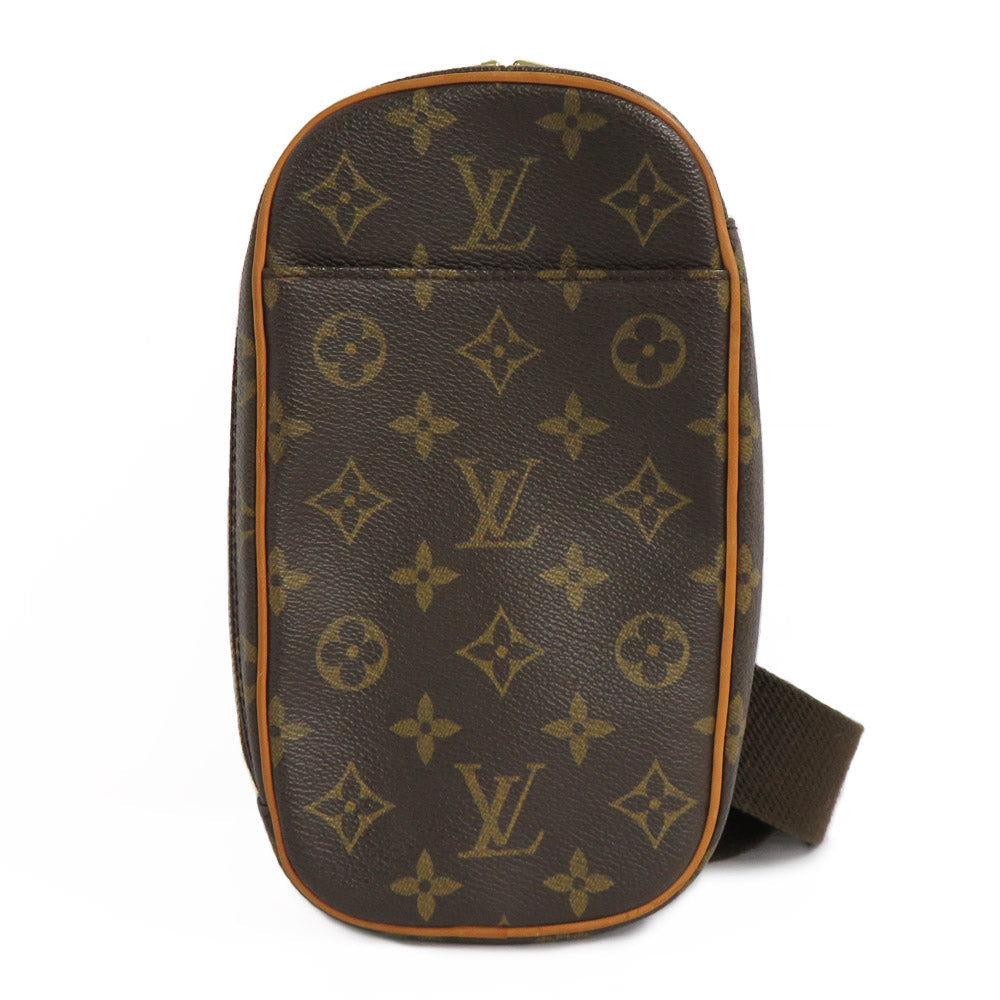 Louis Vuitton M51870 Monogram Body Bag Waistern Shoulder Brown Leather