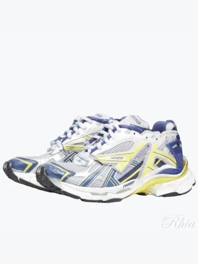 Luxury Balenciaga Trending 2026 Runner Low Top Sneakers White Blue Yellow