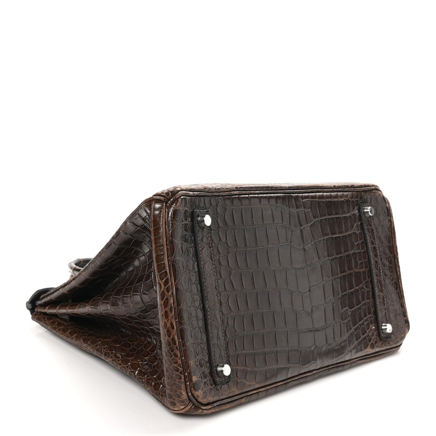 Hermes Shiny Porosus Crocodile Birkin 35 Havane