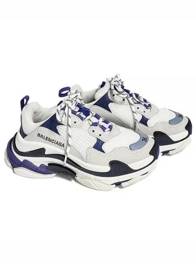 Luxury Balenciaga Trending 2026 Triple S Trainer Low Top Sneakers White Purple