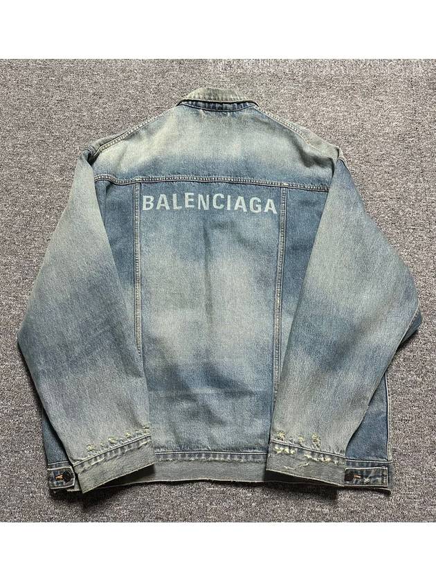 Luxury Balenciaga Trending 2026 logo print denim jacket 110