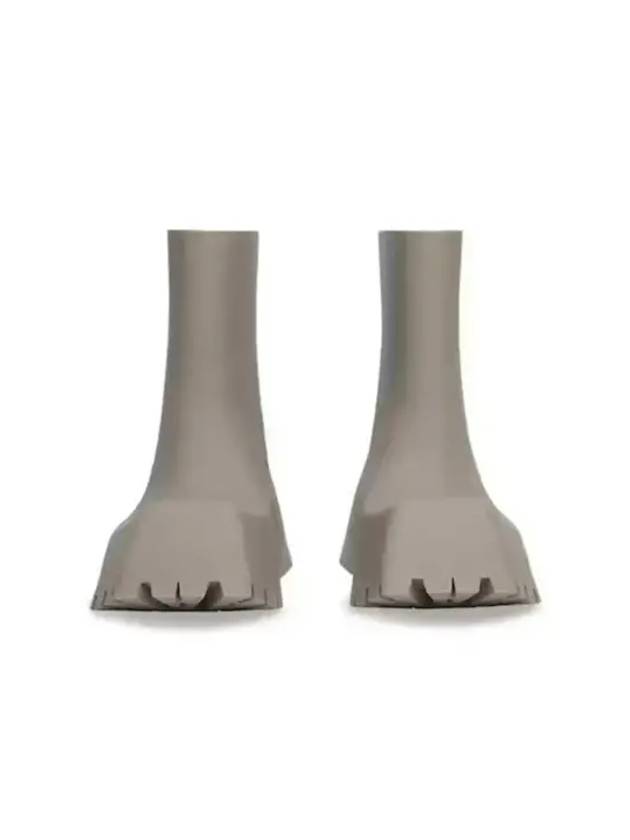 Luxury Balenciaga Trending 2026 Square Toe Rubber Rain Boots Beige