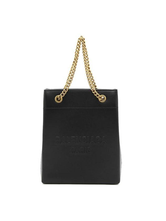Luxury Balenciaga Trending 2026 Leather Duty Free Tote Bag Black