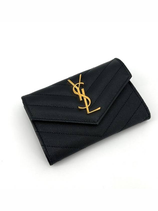 Luxury Saint Laurent Trending 2025 Envelope gold card wallet 414404