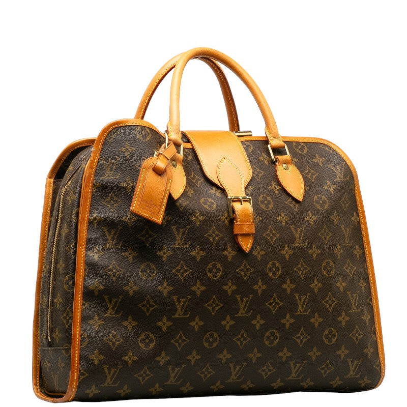 Louis Vuitton Monogram Rivoli Handbag 2WAY M53380 Brown PVC Leather Lady Louis Vuitton