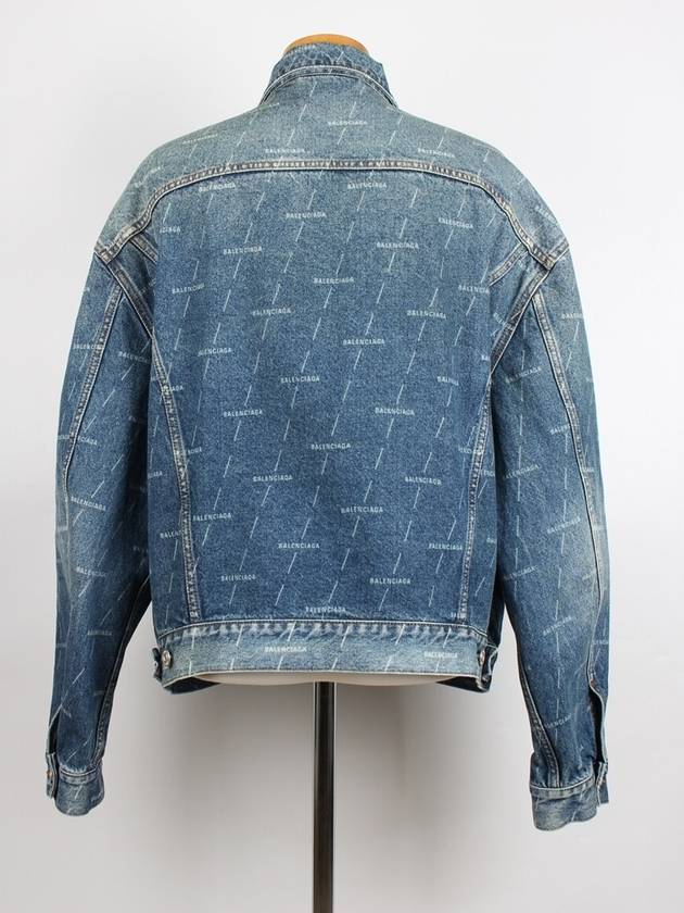 Luxury Balenciaga Trending 2026 Multi logo denim jacket 50