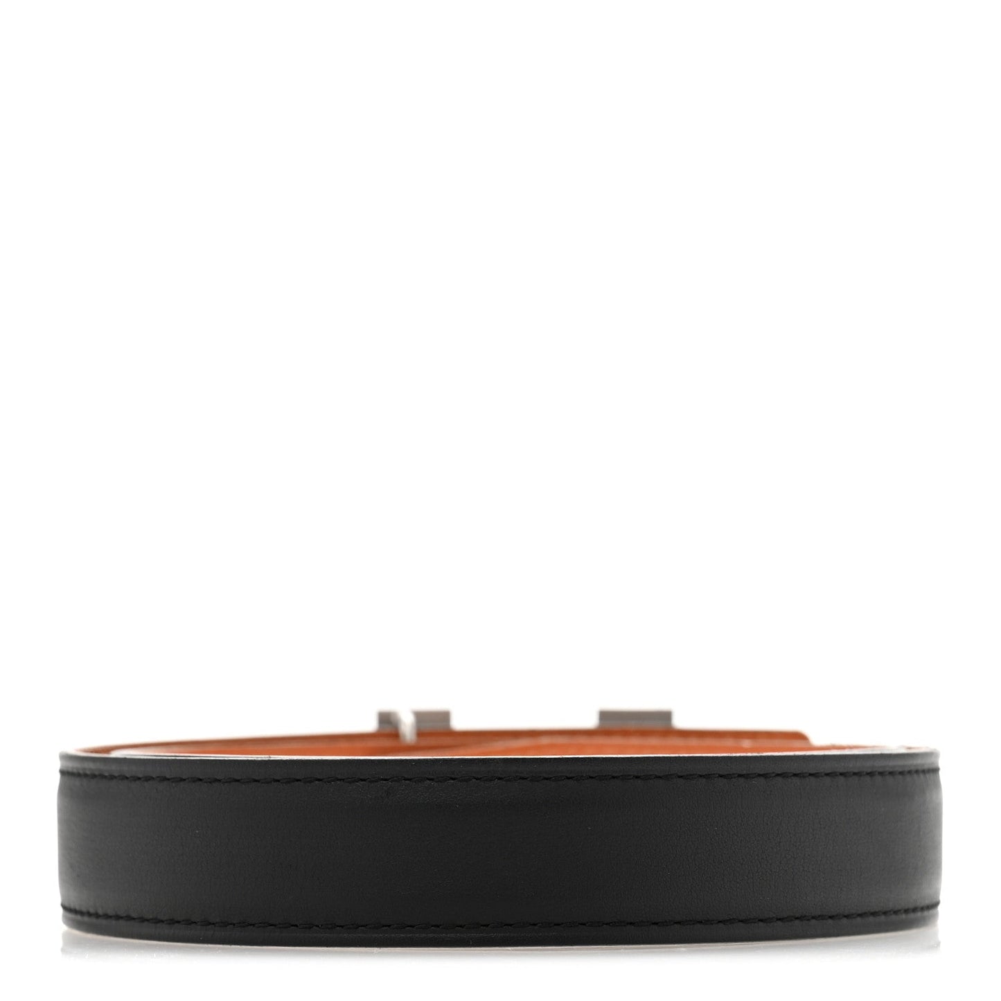 Hermes Swift Epsom 24mm Constance H Belt 65 Black Orange