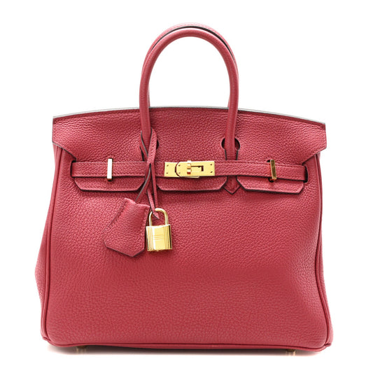 Hermes Togo Birkin 25 Rouge Grenat