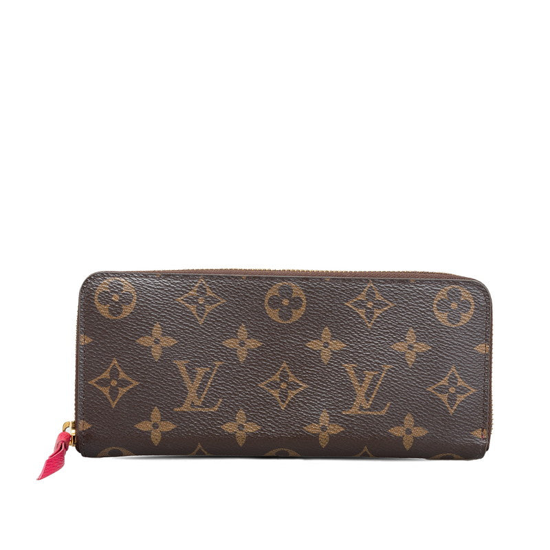Louis Vuitton Monogram M60742 Long Wallet Fushai Pink Brown Lady Fushai