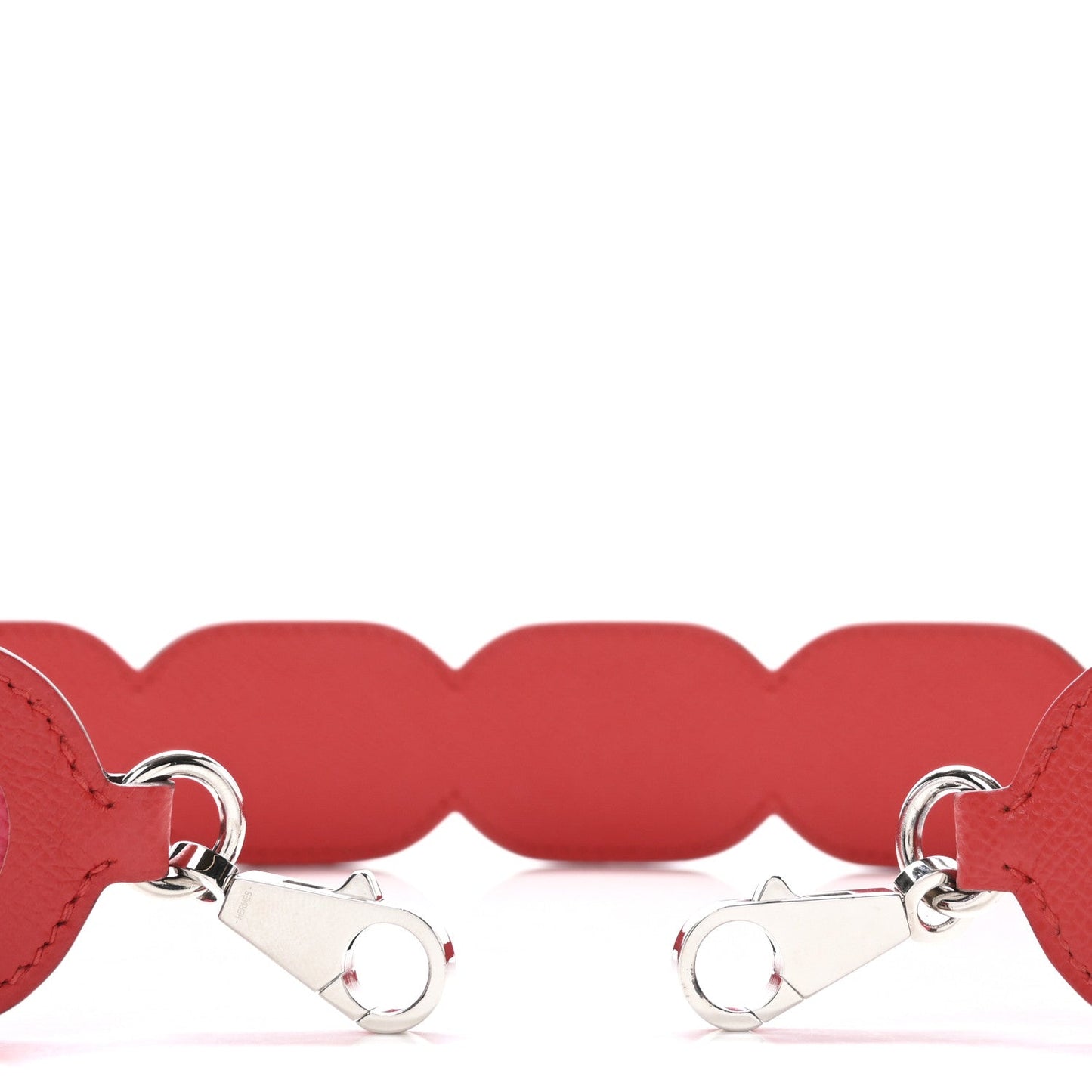 Hermes Epsom Maillons Shoulder Strap Rouge De Coeur Rose Extreme