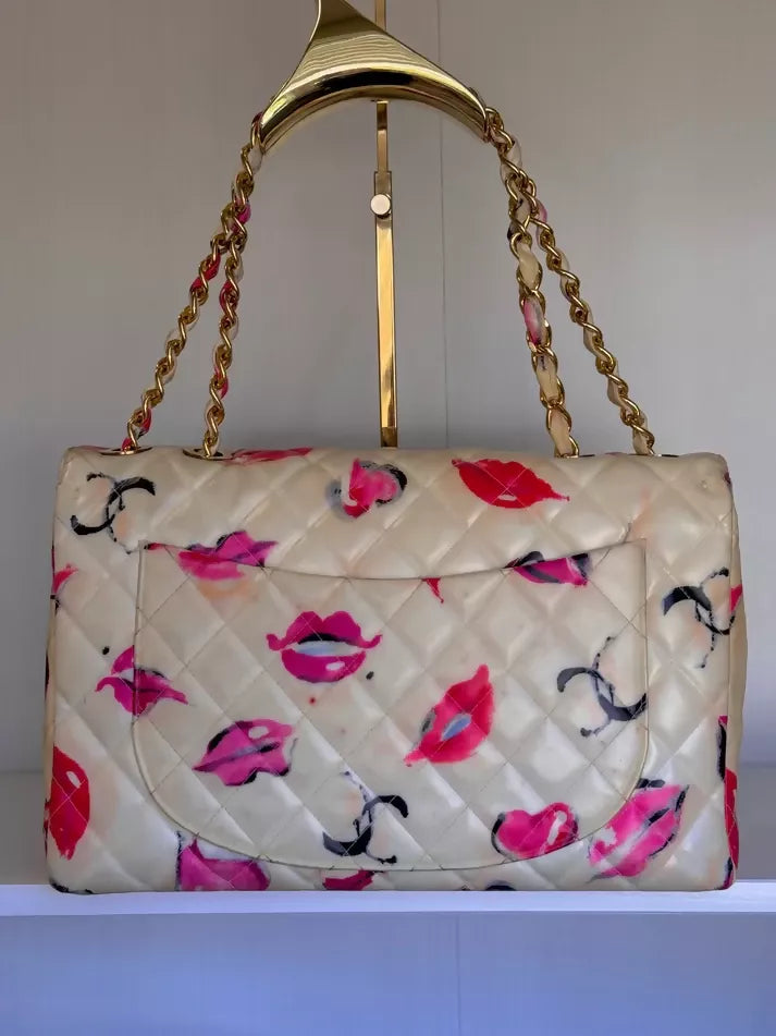 Chanel  1994 Jumbo Lips & Kisses Flap Bag