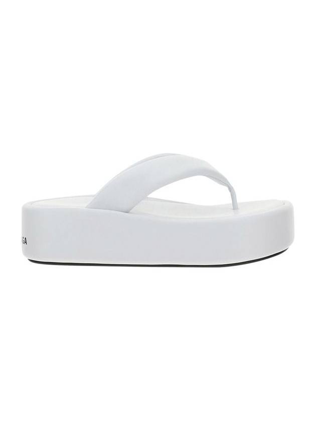 Luxury Balenciaga Trending 2026 Women's Rise Thong Flip Flops White