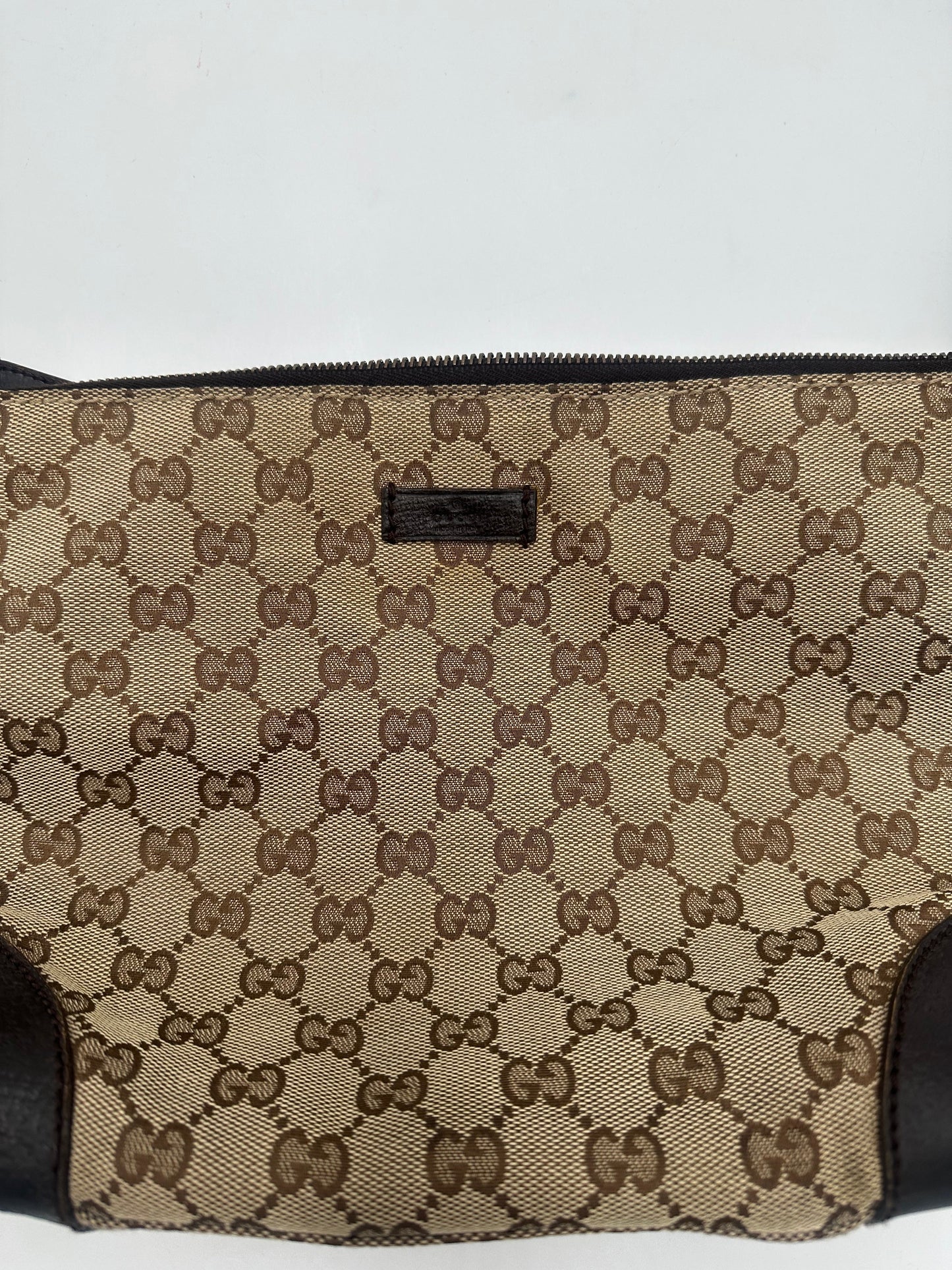 Gucci Front Pocket Messenger Bag Gg Canvas Beige Canvas Shoulder Bag Bag ( )