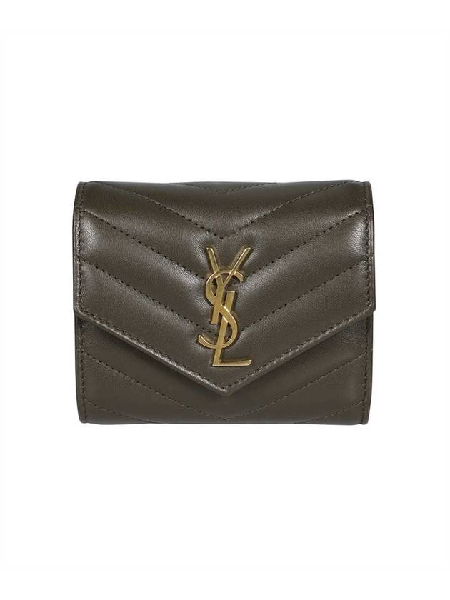 Luxury Saint Laurent Trending 2025 Monogram Multi-Fold Half Wallet Green