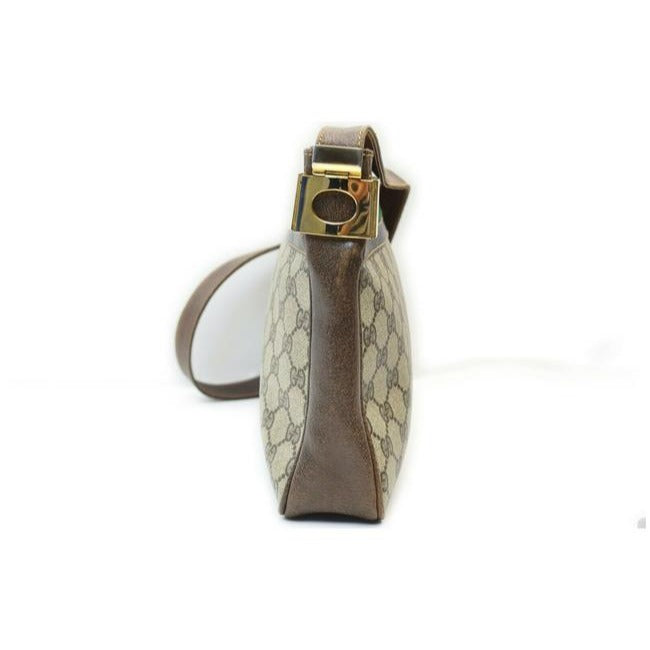 Gucci Leather Canvas Shoulder Bag
