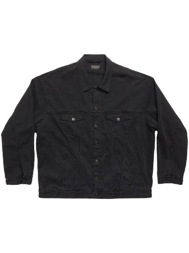 Luxury Balenciaga Trending 2026 Back Taped Denim Jacket Black