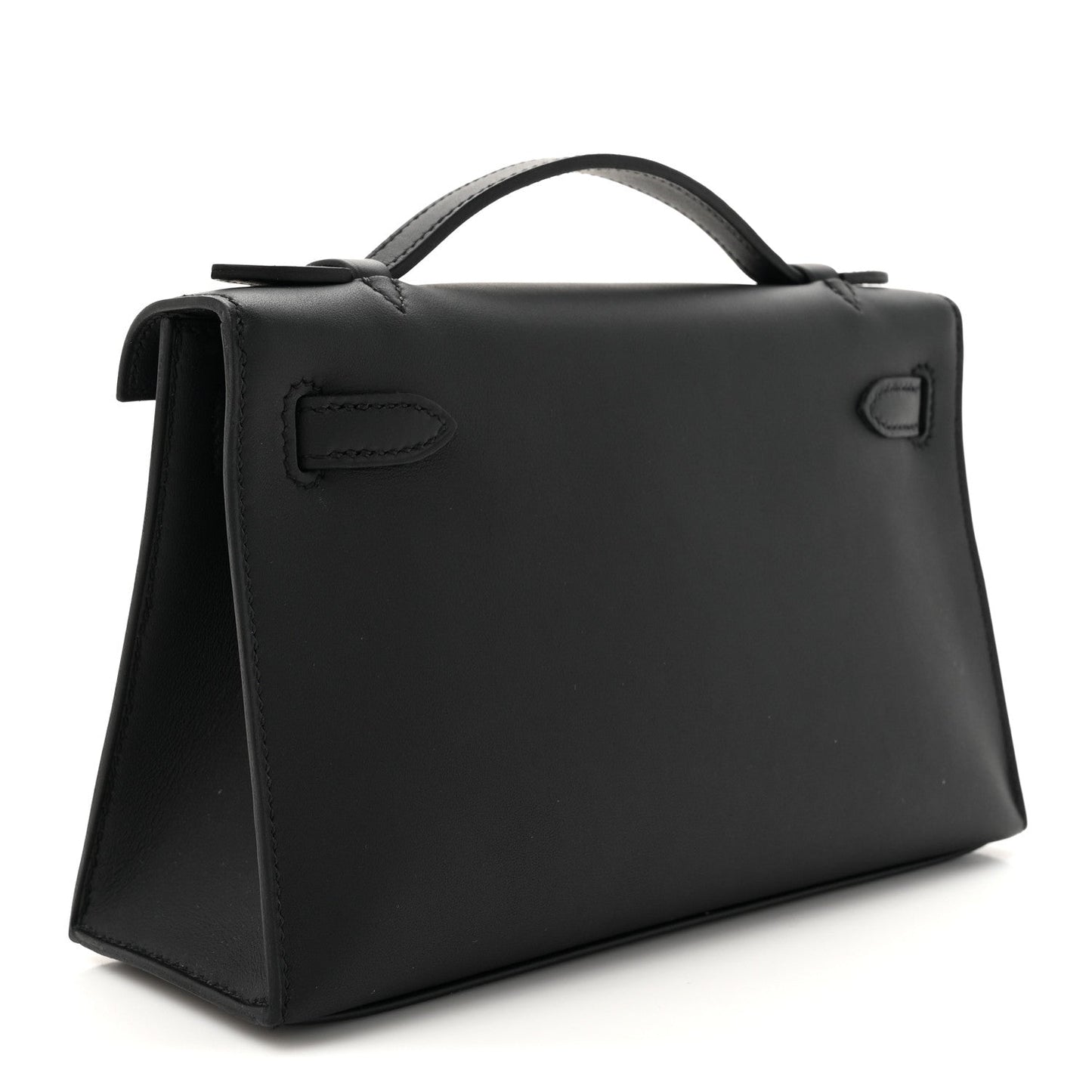 Hermes Swift Kelly Pochette Clutch Black