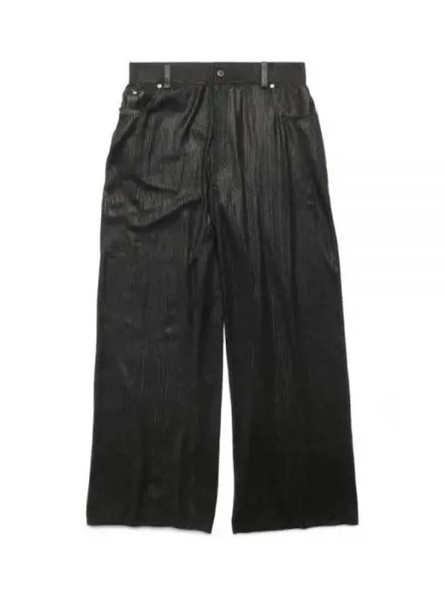 Luxury Balenciaga Trending 2026 Cotton High Waist Transparent Wide Pants Black